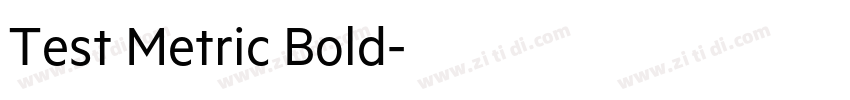 Test Metric Bold字体转换